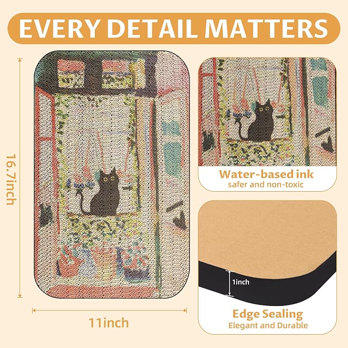 2 Pack Art Cat Scratcher, Wall-Mountable Cat Scratch Pad, Wall Cat Scratcher - Image 2