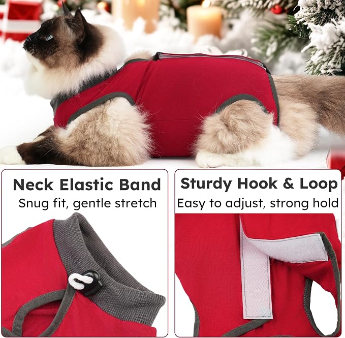 Cat Recovery Suit, Breathable Cat Surgery Recovery Suit Female, Kitten Onesie - Image 3