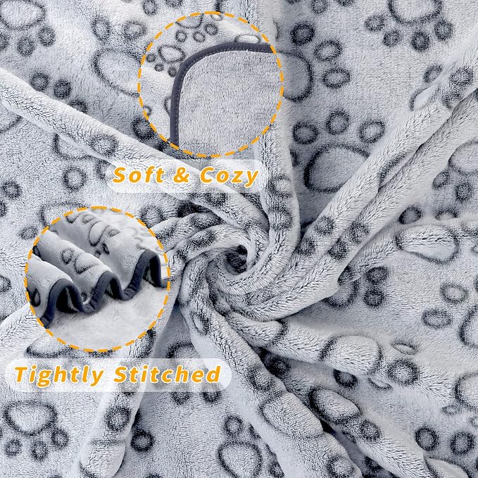 LOKOZ 2 Pack Dog Blanket for Small Medium Dogs, Soft Washable Fleece Pet - Image 4
