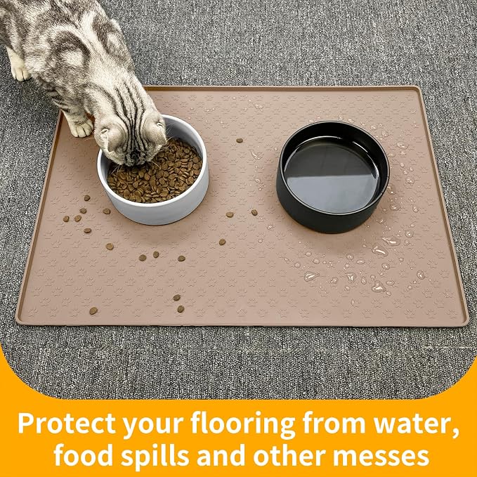Ptlom Silicone Dog Food Mat Waterproof Pet Feeding Mat - Image 5