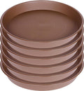 6 Pack of 7 inch Plant Saucer, Heavy Duty Plastic Plant Water Tray 7 inch Round by Bleuhome