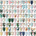 100 Pcs Christmas Dog Bandanas Bulk Pet Bibs Colorful Triangle Scarf Xmas Pet by Huhumy