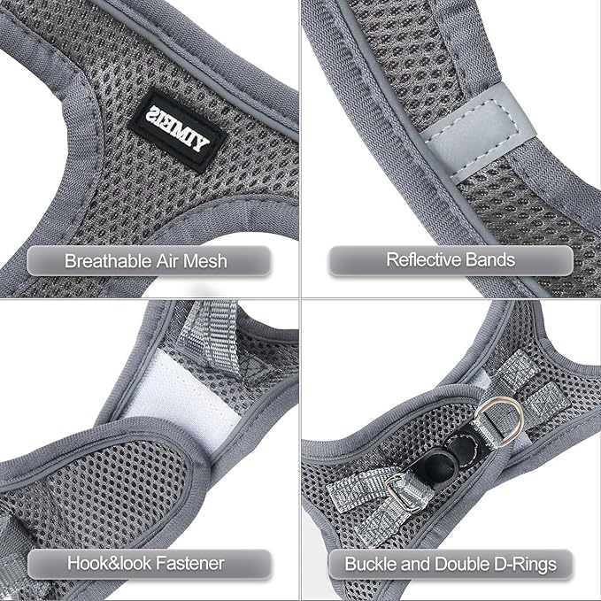YIMEIS Dog Harness and Leash Set, No Pull Soft Mesh Pet Harness, Reflective - Image 2