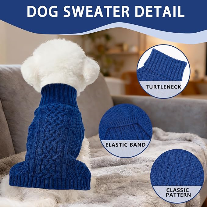 Dog Sweaters for Small Dogs Cute Knitted Chihuahua Clothes Warm Dog Clothes - Image 3