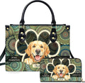 Personalized Pet Mom Leather Handbag – Custom Name Dog Cat Photo Purse by Encycom
