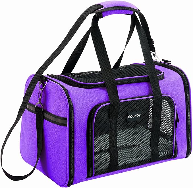 Soundy Dog Carrier Cat Carriers Airline Approved Pet Carrier by Soundy