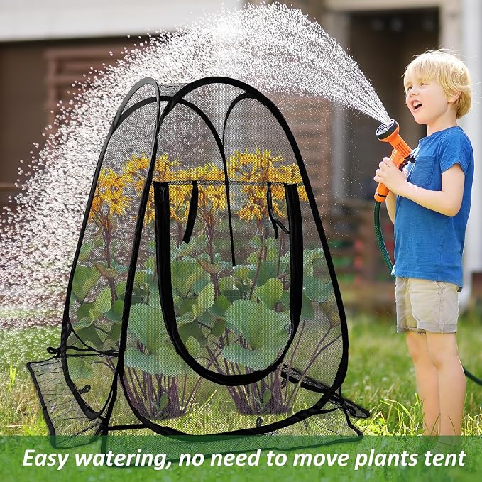 Pop Up Mesh Plant Protectors from Animals, Large Plant Netting Guard Cover - Image 6