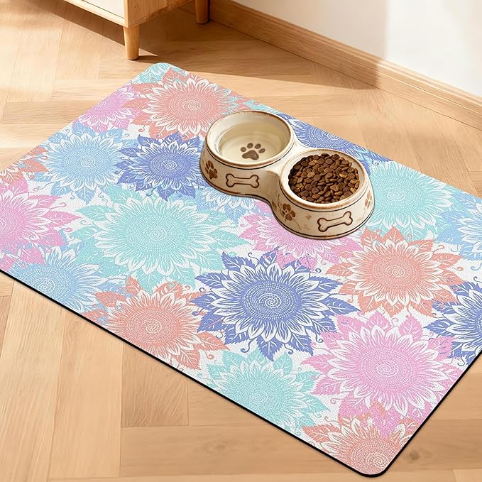 Pet Feeding Mat for Floors Waterproof Dog Mat for Food and Water Absorbent by Unknown