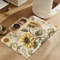 Vintage Sunflower Pet Feeding Mat by LUTASER
