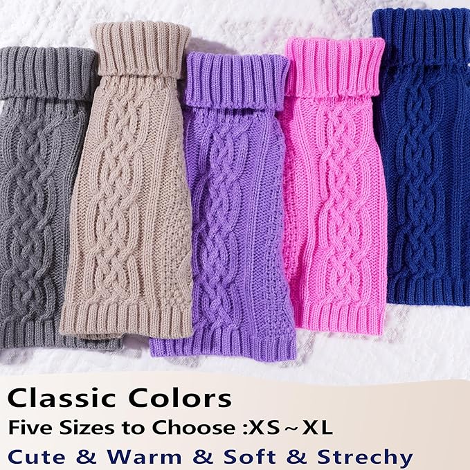 Dog Sweaters for Small Dogs Cute Knitted Chihuahua Clothes Warm Dog Clothes - Image 5