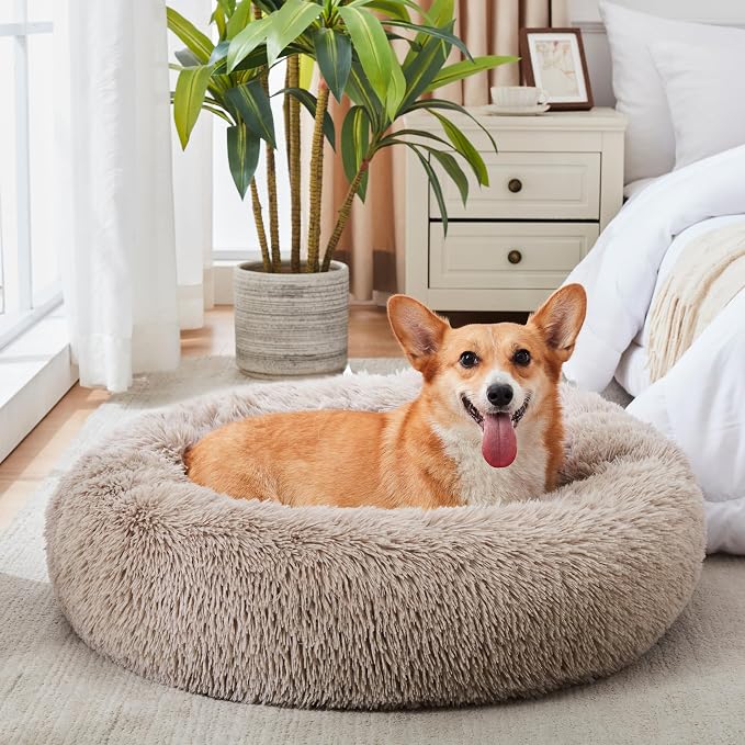 WESTERN HOME WH Calming Dog & Cat Bed, Anti-Anxiety Donut Cuddler Warming Cozy - Image 6