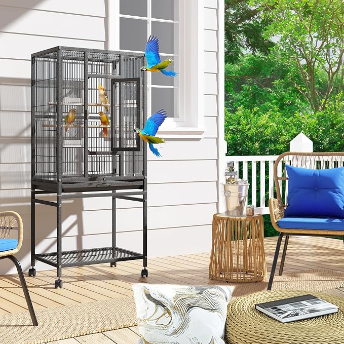 YITAHOME 53 inches Birdcage Cover and Bird Cage Seed Catcher, Bird Cages - Image 5