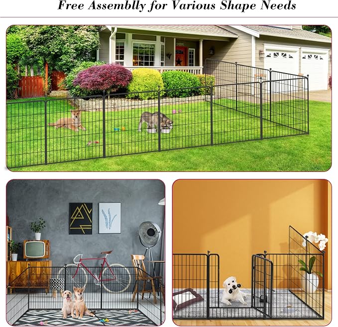 Dog Playpen 32 inch 36 Panels Indoor Outdoor Dog Pen - Image 8