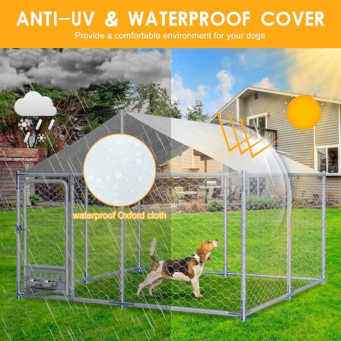 7.5×7.5×5.3 FT Outdoor Dog Kennel - Image 3