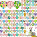 Sanwuta 120 Pcs Easter Dog Bandanas Bulk Rabbits Patterns Bandanas by Sanwuta