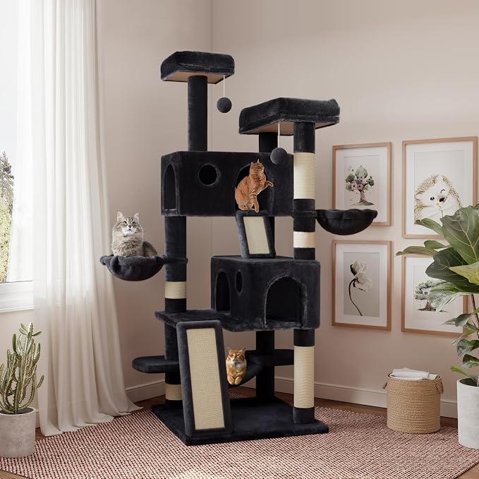 SHA CERLIN 65in Larger Cat Tree Tower Condo by SHACERLIN