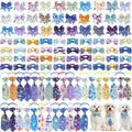 Reginary 100 Pieces Dog Bow Tie Collar Set Include 40 Dog Neckties, and 30 by Reginary