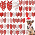 Abbylike 50 Pcs Valentines Day Dog Bandanas Bulk Red and White Polka Dots by Abbylike