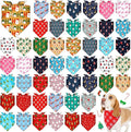 Sanwuta 48 Pcs Christmas Dog Bandanas Bulk Xmas Dog Bandanas Adjustable Snowman by Sanwuta