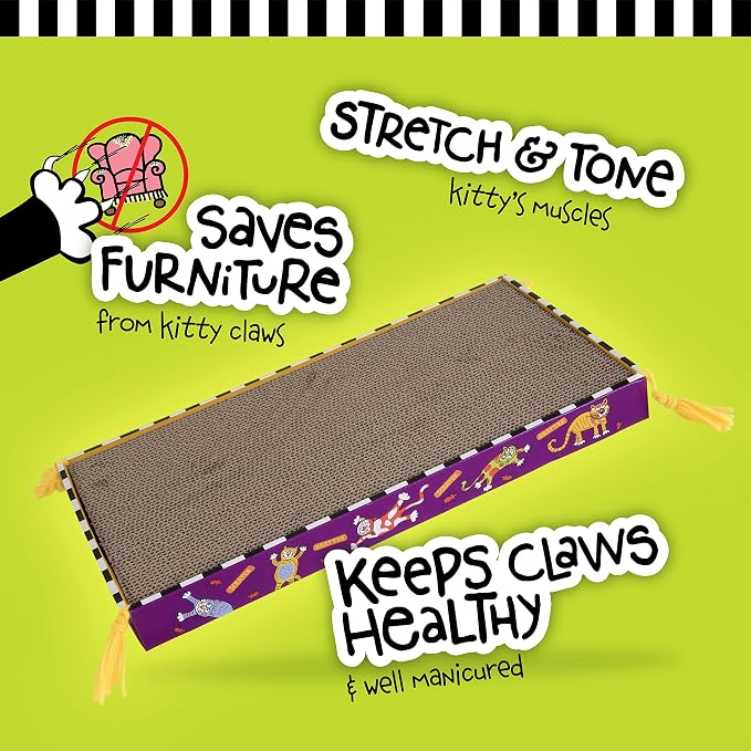 FAT CAT Big Mama's Scratch Cat Toy Box Includes 100% Organic Catnip Grown In - Image 5