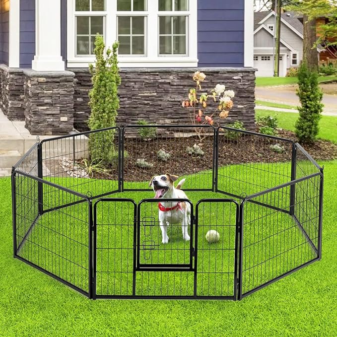 BestPet | Dog Playpen | 24 Inch, 8 Panels | Heavy Duty Metal Pet Exercise Pen | - Image 2