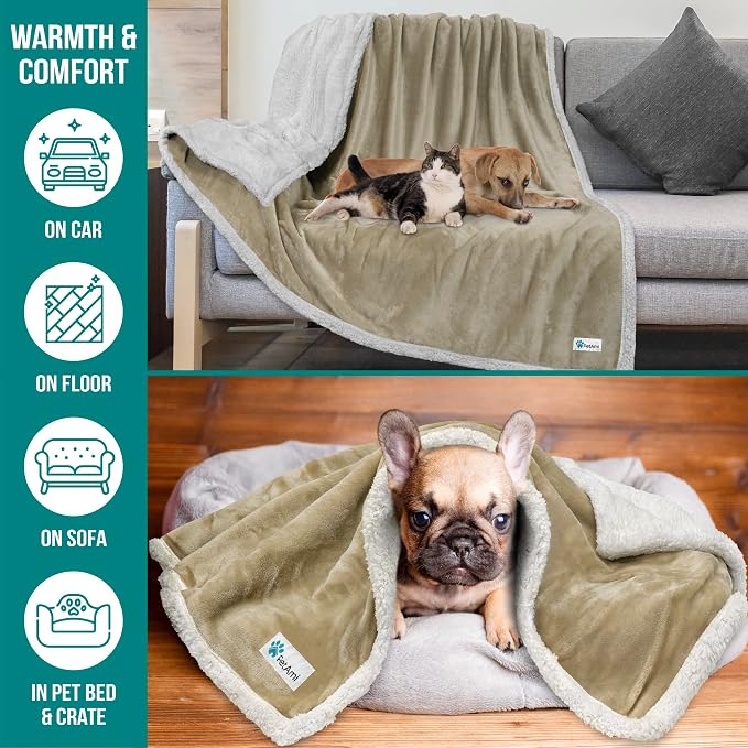 PetAmi Dog Blanket for Medium Large Dogs, Pet Bed Blanket Cat Puppy Kitten - Image 5