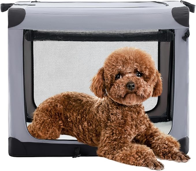 Dog Travel Crate 24 Inch, Portable Soft-Sided Travel Carriers by Relaxinsideexploreoutside