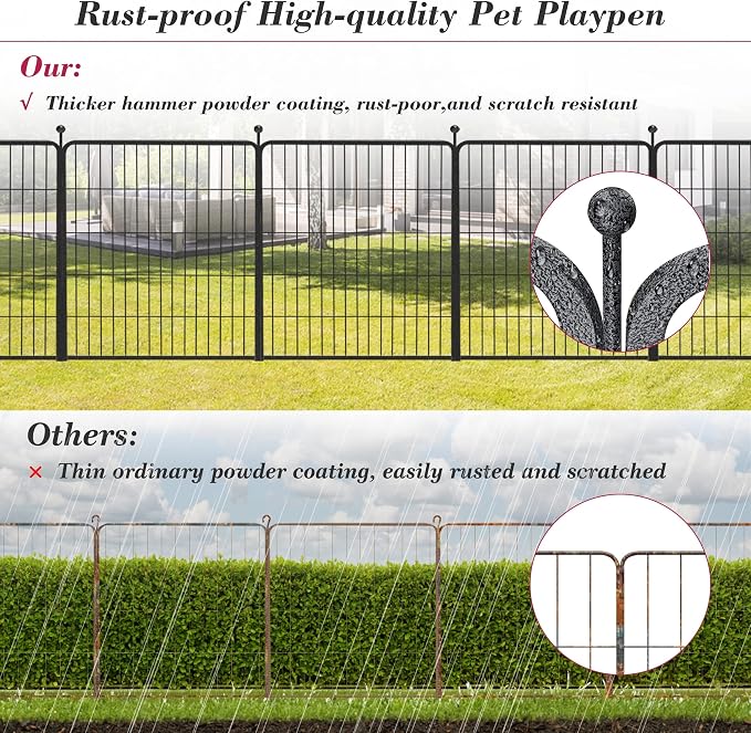 Dog Playpen 32 inch 24 Panels Indoor Outdoor Dog Pen - Image 6