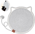 Cat Scratcher Mat, Natural Cotton Rope Cat Scratch Pad, 15.7'' Round Horizontal by LetalongPetSupplies