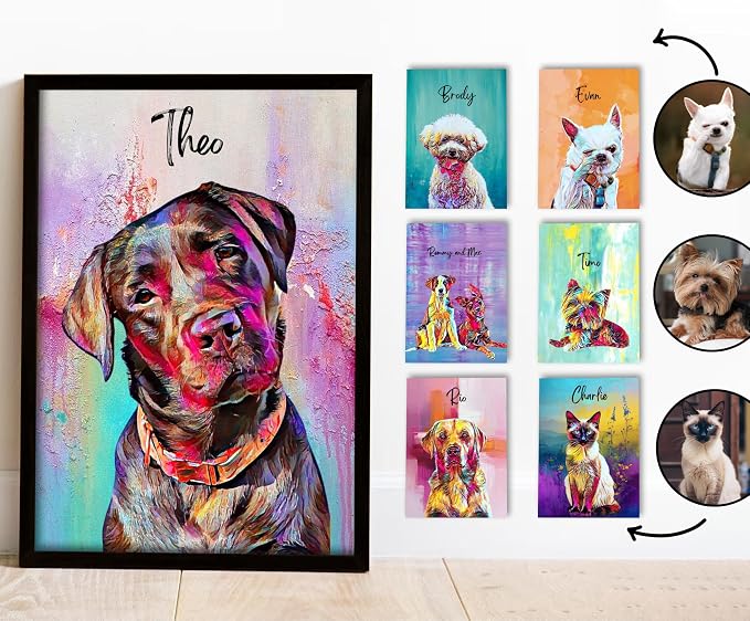 Julyly POD Custom Dog Portrait, Personalized Canvas Wall Art - Image 7