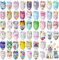 Chunful 50 Pcs Spring Dog Bandanas Bulk Flora Dog Bandanas Pet Triangle Scarf by Chunful