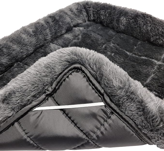 MidWest Homes for Pets QuietTime Giant Dog Bed – Gray Faux Fur Bolster - Image 4