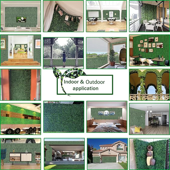 Artificial Boxwood Roll: 60 X 120 in UV-Anti Faux Ivy Boxwood Hedge Leaf Grass - Image 6