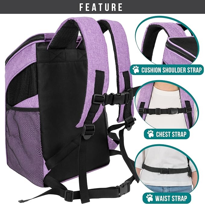 PetAmi Small Dogs and Cat Backpack Carrier, Airline Approved Pet Backpack - Image 5