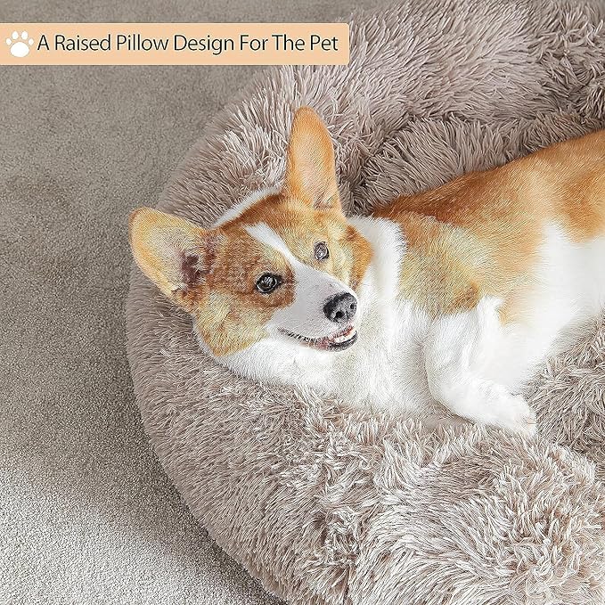 WNPETHOME Calming Dog Beds for Large Dogs, Anti-Anxiety Donut Large Pet Bed - Image 4