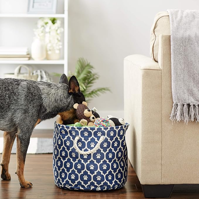 Bone Dry 6192 Pet Storage Collection Lattice Paw Print, Medium Round, Nautical - Image 5