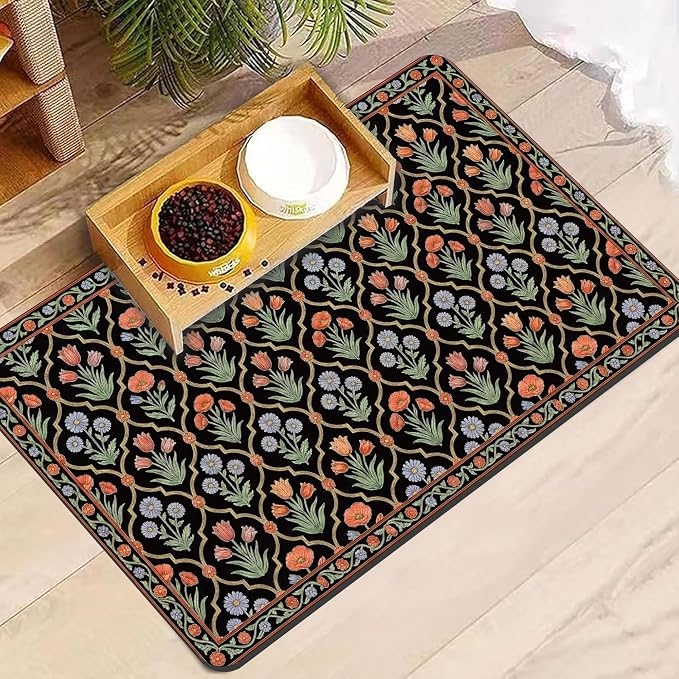 Pet Feeding Mat 20 x 12 Inch, Waterproof Non Slip Rubber Bowl Pad Mat - Image 7