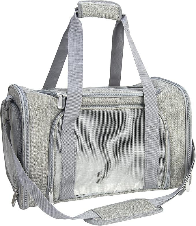 Soft Sided Carrier for Small Medium Cats Dogs, Removable Pad Collapsible Travel by NextFri