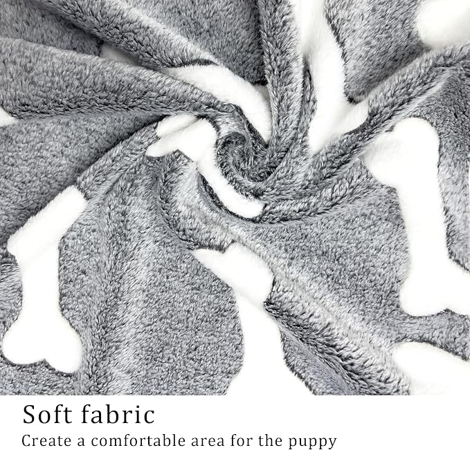 1 Pack 3 Blankets Super Soft Fluffy Premium Fleece Pet Blanket Flannel Paw - Image 6