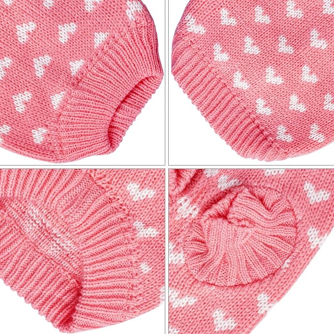 Dxhycc Dog Knitted Sweater Dog Heart Sweater Puppy Sweater Warm Soft Pet - Image 3