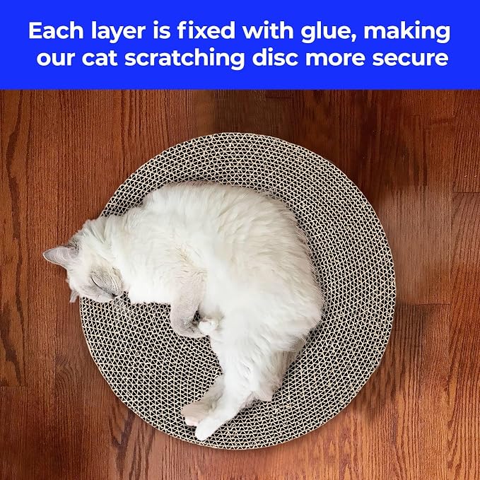 Round cat Scratcher Refill, 10 inch Diameter, 7/8 inch Thickness Scratcher - Image 4