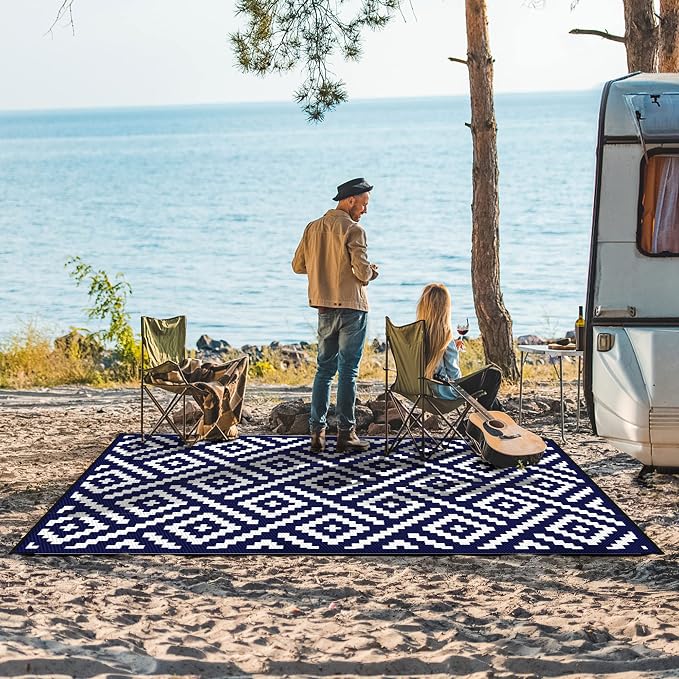 GENIMO Outdoor Rug for Patio Clearance, Reversible Plastic Camping Rugs - Image 7