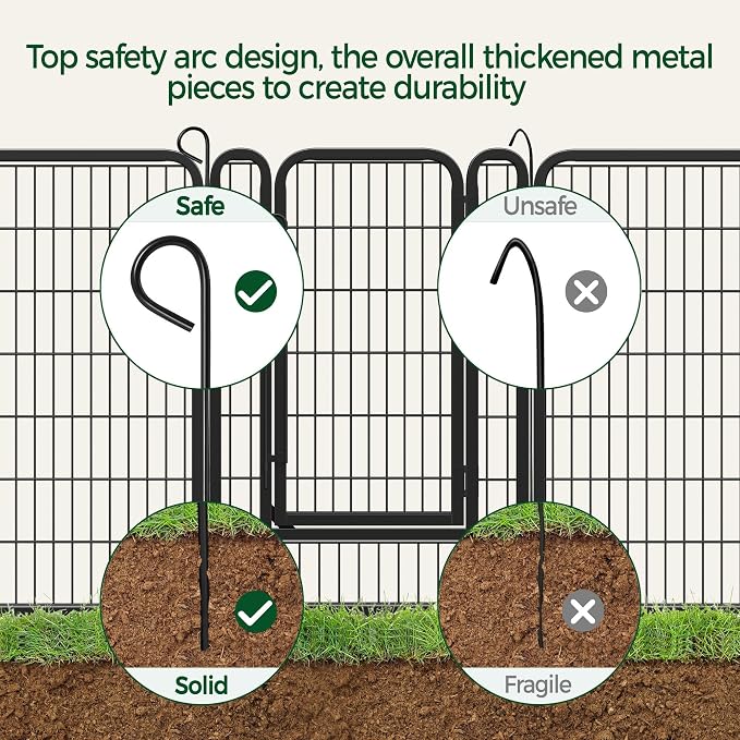 Yaheetech Dog Playpen Outdoor, 40 inch 32 Panels Dog Pen Indoor Heavy Duty - Image 7