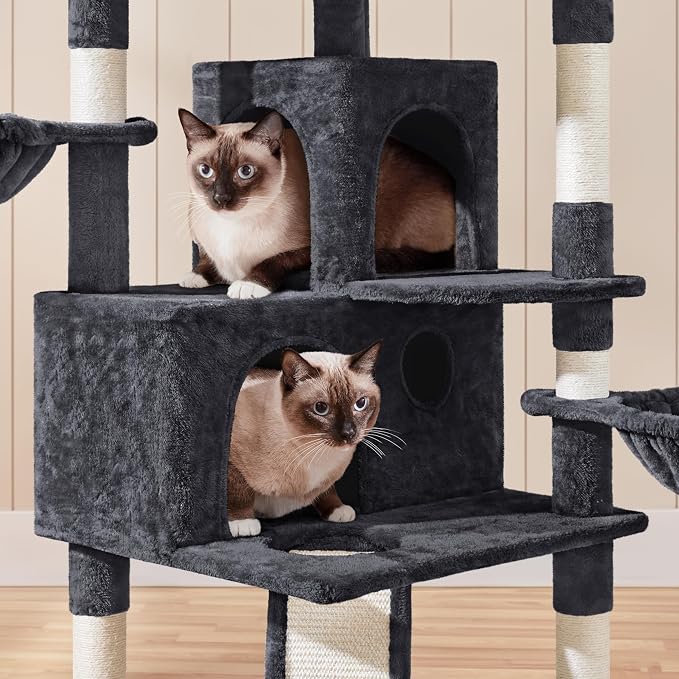 Yaheetech 76.5in Multi-Level Large Cat Tree, Big Cat Tower - Image 4