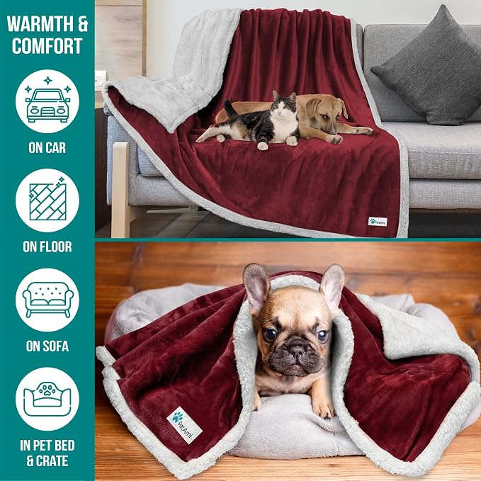 PetAmi Dog Blanket for Medium Large Dogs, Pet Bed Blanket Cat Puppy Kitten - Image 5