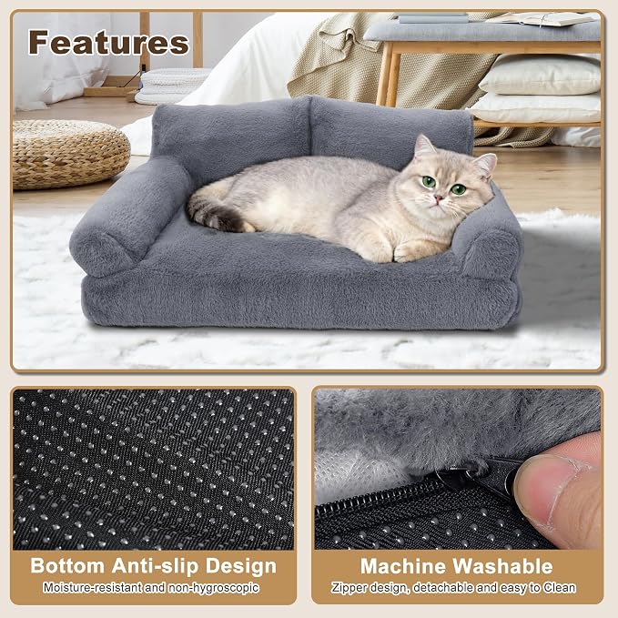 Cat Beds for Indoor Cats, Cat Couch Bed, Cute Cats Sofas for Pets, Small Dog - Image 6