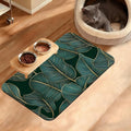 Tropical Palm Feeding Mat, Non-Slip Rubber Backing Mat, Cat Dog Accessories by Unknown
