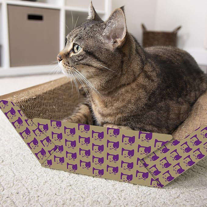 SmartyKat Super Scratcher Chaise Corrugate Cat Scratcher and Lounge, Cradling - Image 4