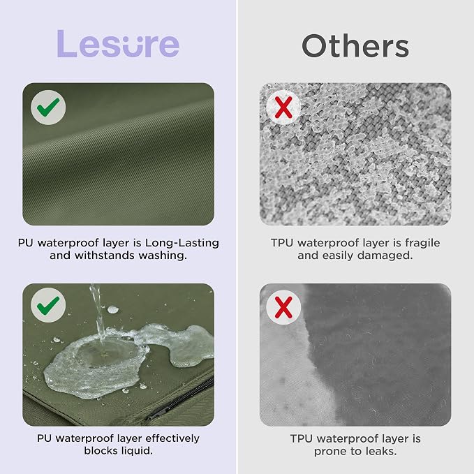 LE SURE Outdoor Waterproof Dog Beds Large Sized Dog, Orthopedic Egg Crate Foam - Image 3