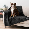 PetAmi Dog Blanket for Large Medium Dogs Black, Fluffy Soft Puppy Blanket by PetAmi